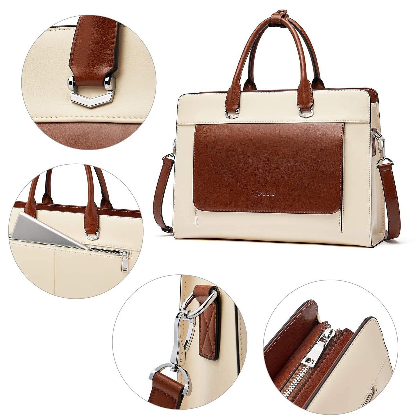 BOSTANTEN Leather Briefcase