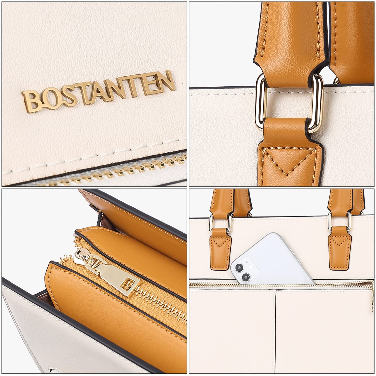 BOSTANTEN Leather Briefcase